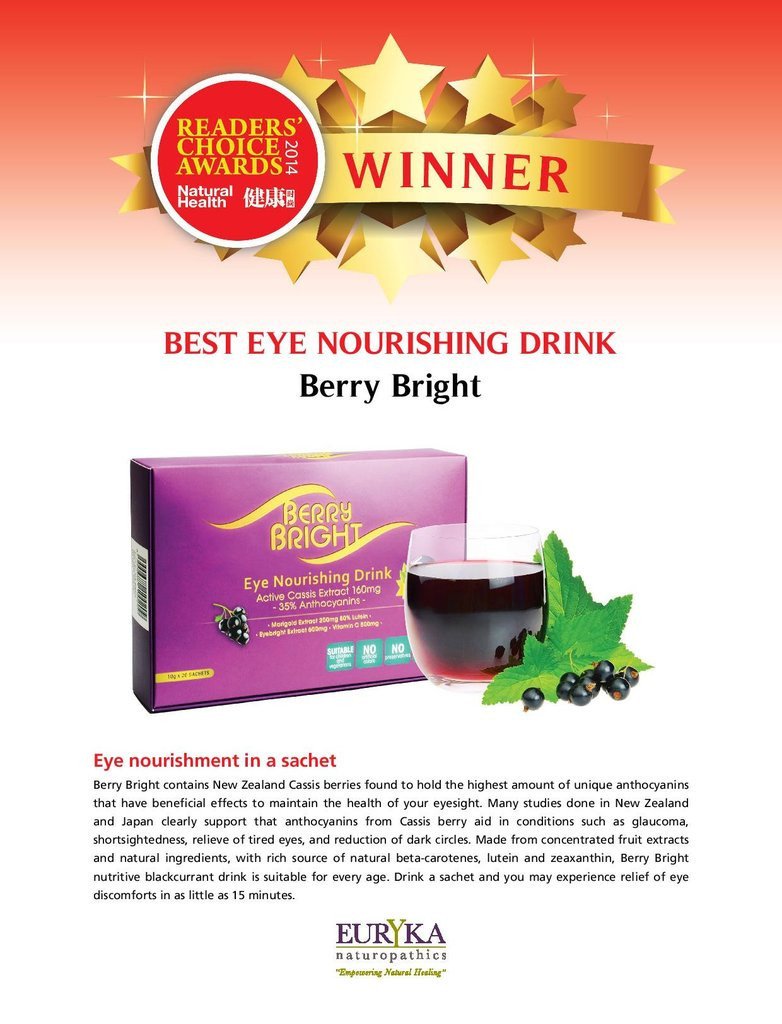 BerryBright<sup>®</sup> Eye Nourishing Drink 30s <small>10g x 30s</small> - Euryka Naturopathics