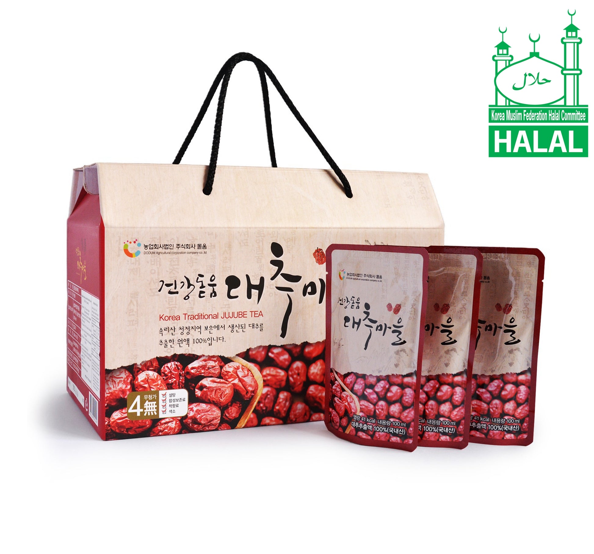 Dodum Premium Korean Jujube Juice (Red Dates Juice) Set 100ml x 30 Packs - Euryka Naturopathics